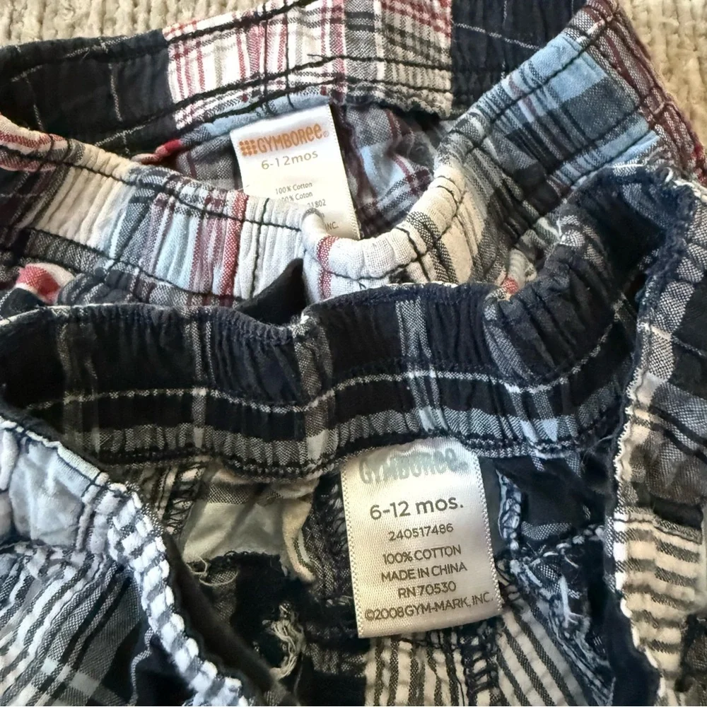 Baby Boy Outfit Lot 6–12 Months‎ Gymboree Carter’s Plaid Shorts Polo